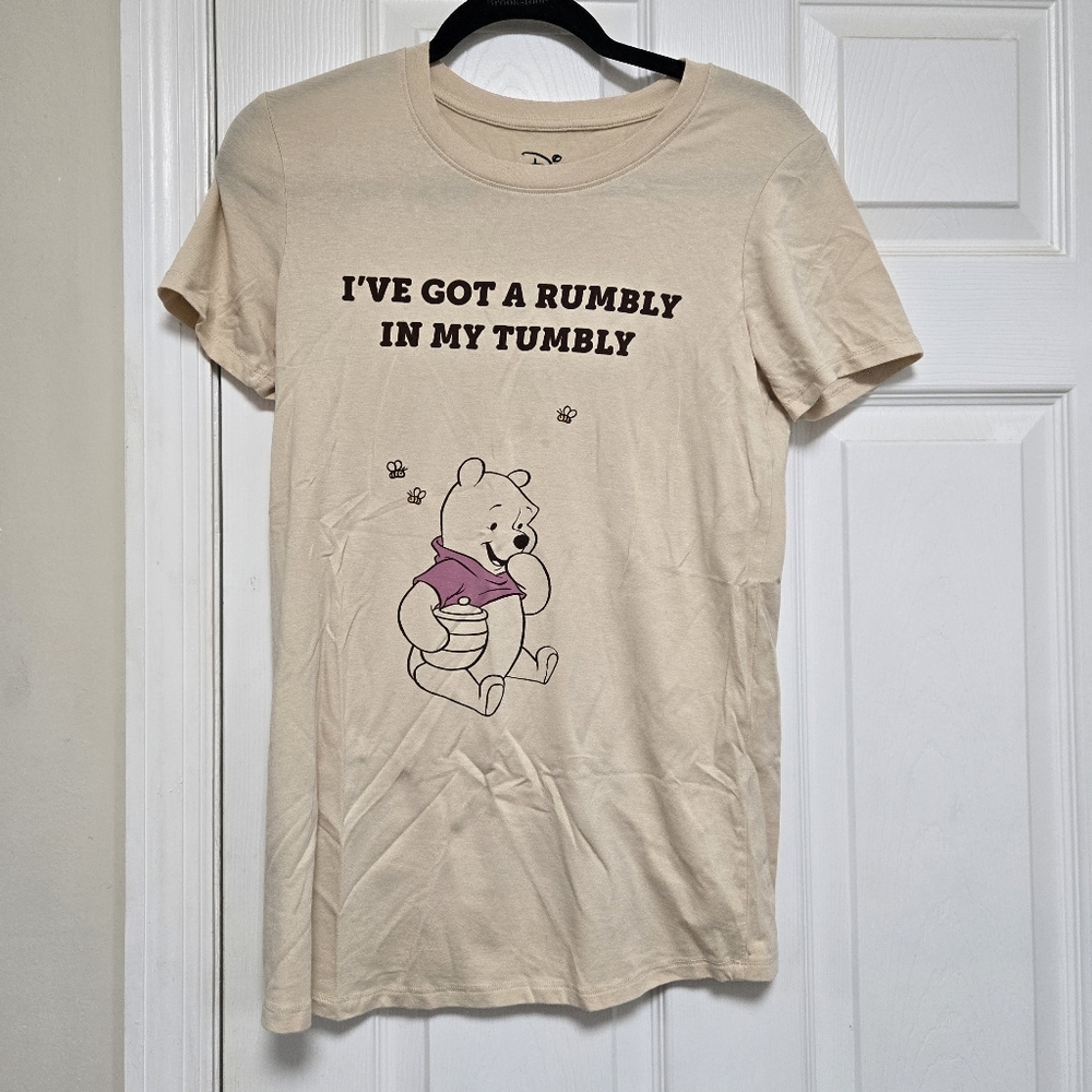 Disney Womens Winnie The Pooh Short Sleeve Maternity Top Size Large
